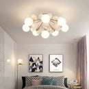 Axyaa Modern Chandelier: Macaron Warm Ceiling Light for Bedroom, Living Room, Dining Room