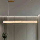 Axyaa Marble LED Pendant Light: Modern Linear Hanging Lamp for Various Spaces