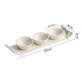 Axyaa Beveled Edge Ceramic Snack Plate Set Creative Molecular Cuisine Tableware