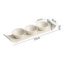 Axyaa Beveled Edge Ceramic Snack Plate Set Creative Molecular Cuisine Tableware