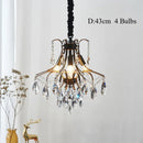 Axyaa Black Gold Vintage American Style Chandelier Lighting for Living Room