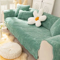 Axyaa Milk Velvet Sofa Cover Plush Winter Seat Protector Slipcover