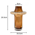 Axyaa Amber Glass Tower Vase: Creative Hydroponics Plant Pot & Home Decor