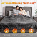 Axyaa King Size Heated Blanket, Dual Controls, Timer, 10 Levels, ETL Certified