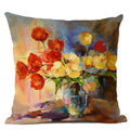 Axyaa Dancing Girl Oil Painting Decorative Pillow Cover 45x45cm