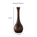 Axyaa Minimalist Solid Wood Vase, Creative Desktop Ornament for Plants and Flowers
