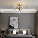 Axyaa Copper Glass Ball Pendant Lamps for Kitchen Bedroom Restaurant Home Decoration
