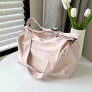 Axyaa Canvas Crossbody Tote: Large Women's Travel Bag Multi-use Shoulder Handbag