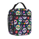 Axyaa Day of The Dead Insulated Lunch Bag - Portable Thermal Lunch Tote