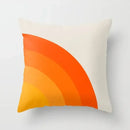 Axyaa Rainbow Tunnel Pattern Pillowcase Brown Plush Cover 45x45cm