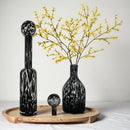 Axyaa Leopard Print Glass Flower Vase - Home Decor Accessory