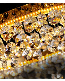 Axyaa Modern Gold LED Crystal Ceiling Lamp