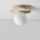 Axyaa Natural Stone LED Ceiling Light Fixture - Modern Indoor Living Room Lighting