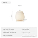 Axyaa White Knit Fabric Cocoon Table Lamp - Wabi-sabi Style Home Decor