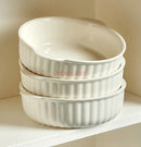 Axyaa Double Ear Baking Bowl, Ceramic Oven Steamed Egg Salad Plate