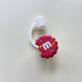 Axyaa Biscuit Straw Toppers for 7-8mm Straws - Kawaii Silicone Cup Accessories