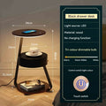 Modern LED Floor Lamp with Shelf by Axyaa: Stylish Living Room Lighting & Storage Solution