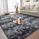 Axyaa Tie-Dye Pink Plush Carpet: Ultra Soft Fluffy Rug for Girl's Bedroom & Living Room