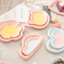 Axyaa Cat Flower Hand-painted Dinner Plate Set Home Tableware Salad Dessert Plates