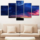 Axyaa Nature Dune Silhouette Canvas Wall Art Set for Living Room Decor