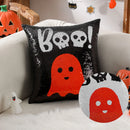 Axyaa Halloween Ghost Sequins Throw Pillow Cover 45x45 Room Decor