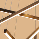 Axyaa Black LED Long Line Chandelier for Modern Living Room Lighting Fixtures