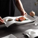 Axyaa Ceramic Dumpling Sushi Dessert Snack Steak Plates - Hotel Artistic Tableware