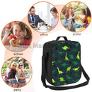 Axyaa Dino Insulated Lunch Bag - Portable Thermal Bento Tote for Kids, Boys, Girls