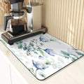 Floral Pattern Kitchen Coasters Set by Axyaa