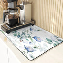 Floral Pattern Kitchen Coasters Set by Axyaa