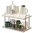 Axyaa Rectangle Tray with Handles: Coffee Table Tea Cup & Jewelry Storage Plate