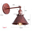 Axyaa Rust Colored Retro Wall Lamp for Bedroom, Living Room, Hotel & Dining Room