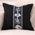 Axyaa Linen Chinese Pavilion Pattern Pillow Cover for Home Sofa Bedroom