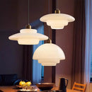Axyaa Modern Milk Glass Pendant Lights LED for Kitchen Island Dining Room