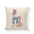 Axyaa Fairy Tale Violin Mermaid Pillowcase in Cartoon Style for Home Decor