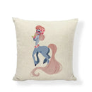 Axyaa Fairy Tale Violin Mermaid Pillowcase in Cartoon Style for Home Decor