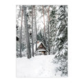 Nordic Winter Forest Wood Wall Art Print by Axyaa