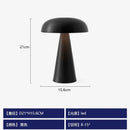Axyaa Rechargeable Mushroom Table Lamp Touch Switch LED Desk Light