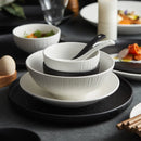 Axyaa Black & White Ceramic Tableware Set - Plates, Bowls, Japanese Luxury Dining Collection