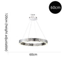 Axyaa Chrome Round Water Ripple Chandelier: Modern Luxury Living Room Statement Piece
