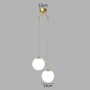 Axyaa Gold Glass Ball Pendant Light - Indoor LED Chandelier for Decor & Lighting