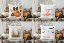 Axyaa Autumn Pumpkin & Drink Pillow Cover for Sofa, Bedroom, Car - Home Decor