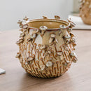 Axyaa Mushroom Tree Stumps Vase: Handmade Garden Planting Pot with Simulated Mushroom Design