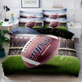Axyaa Stadium Red Olive Pattern Quilt Cover Set for Cozy Bedrooms