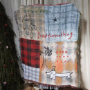 Axyaa Plaid Dog Art Tapestry Blanket - Unique Home Decoration Sofa Slipcover
