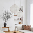 Axyaa Modern Fabric LED Pendant Light Chandelier for Living Room Dining Bedroom