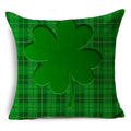 Axyaa St. Patrick's Day Four Leaf Clover Pillow Case in Green Series Home Decoration