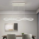 Axyaa LED Wavy Lines Chandelier Ceiling Light Fixture for Dining Room, Nordic Home Decor