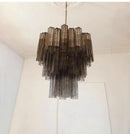 Axyaa Smokey Gray Glass Hanging Chandeliers for Dining Living Room Loft Bedroom