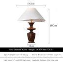 Axyaa Solid Wood Fabric Desk Lamp LED Lighting Elegant Design